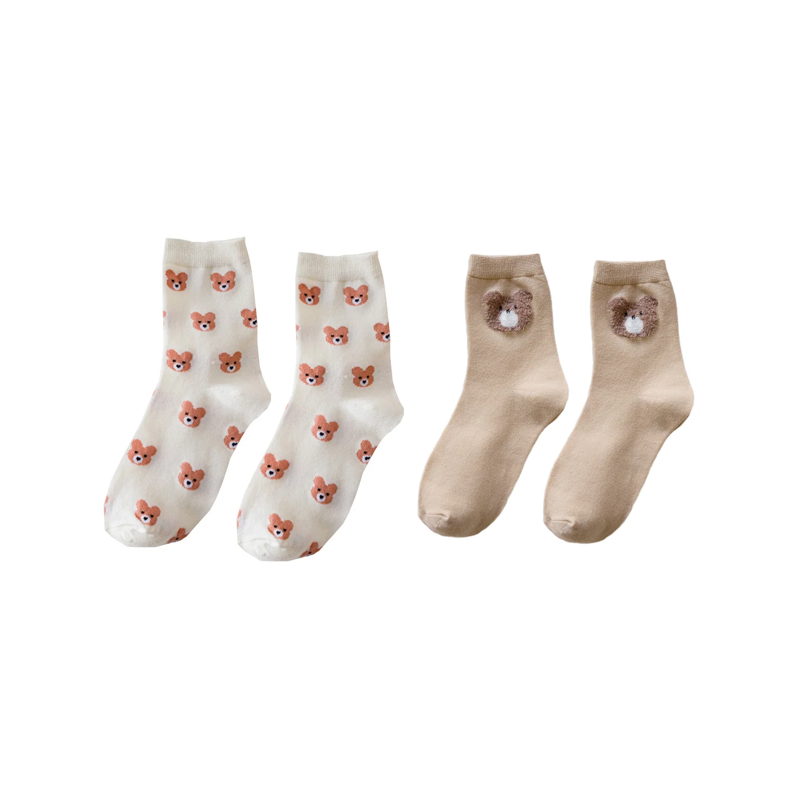 

Autumn Bear Series Socks Set - Full Bear + Big Bear (1 pair each)