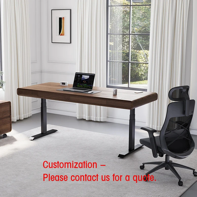 custom.Modern Standing Desk Optional Single Motor Height Adjustable Aluminum Frame Portable Commercial Office