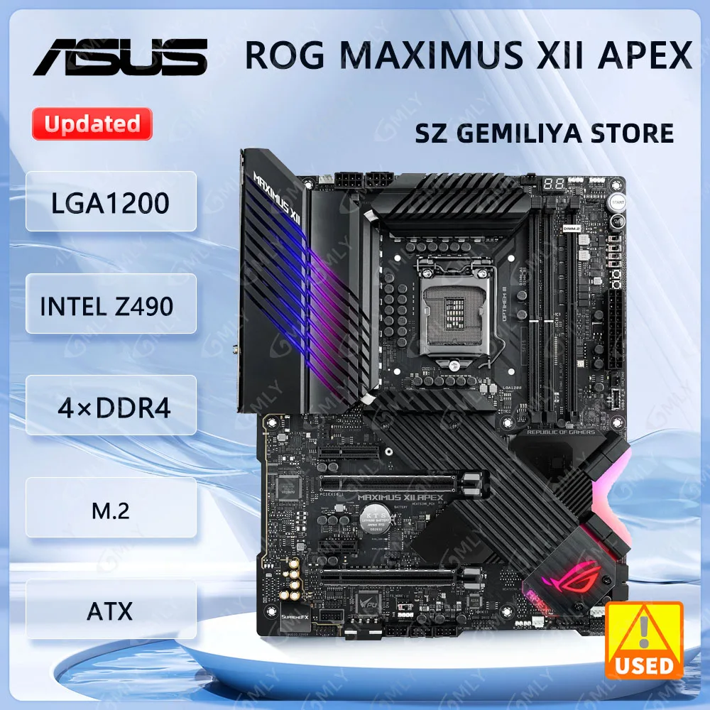 ASUS ROG MAXIMUS XII APEX Motherboard LGA1200 INTEL Z590 DDR4 M.2 Support Core I3-10100F I3-10305 I5-10500 I7-10700K CPU