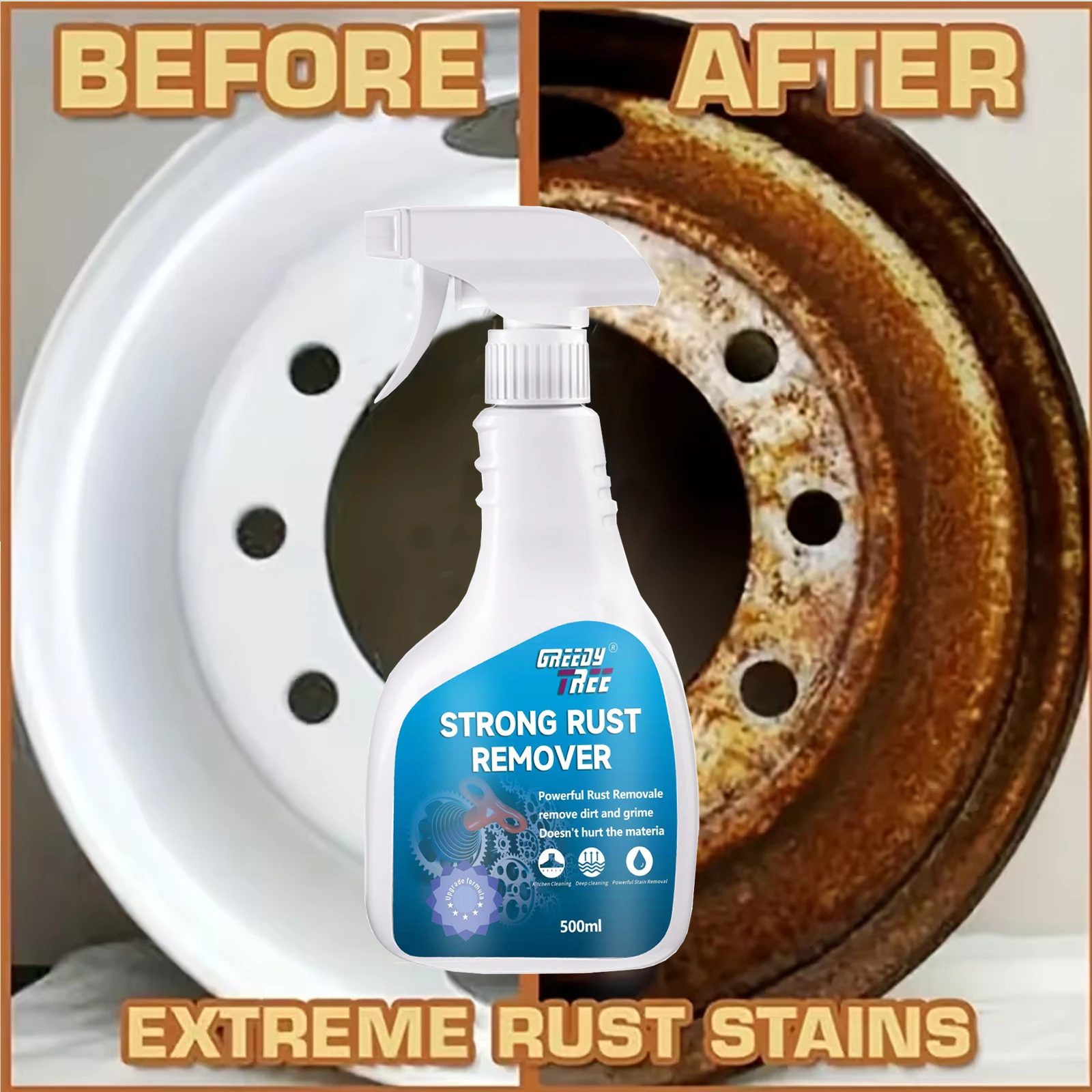 Heavy-Duty Rust Converter Spray - Fast-Acting Formula for Cars, Trucks, Motorcycles & Heavy Equipment | Converts Rust to Protect