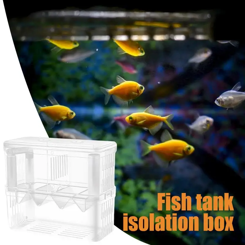 Incubator Breeding Box Double-Layer Acrylic Breeding Tank Isolation Box Transparent Detachable Hatching Box For Guppy Shrimp