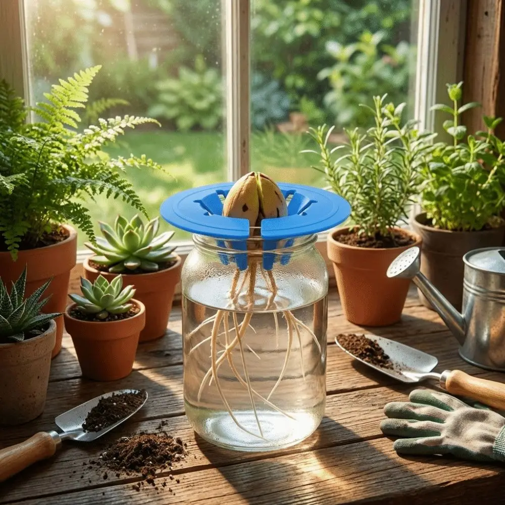 Soil-Free Avocado Planter Sprouting Setup Plastic Seedling Tray Cultivation Device Growing System Hydroponic Stand