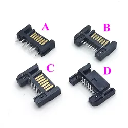 10PCS SATA 7Pin Male DIP/SMD Type A needle SATA 7P Connector 90 degrees Interface Socket SATA PCB DIY