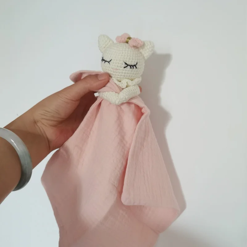 Baby Soother Appease Towel Bib Soft Sheep Cat Sleeping Doll Teether Infants Comfort Sleeping Nursing Cuddling Doudou