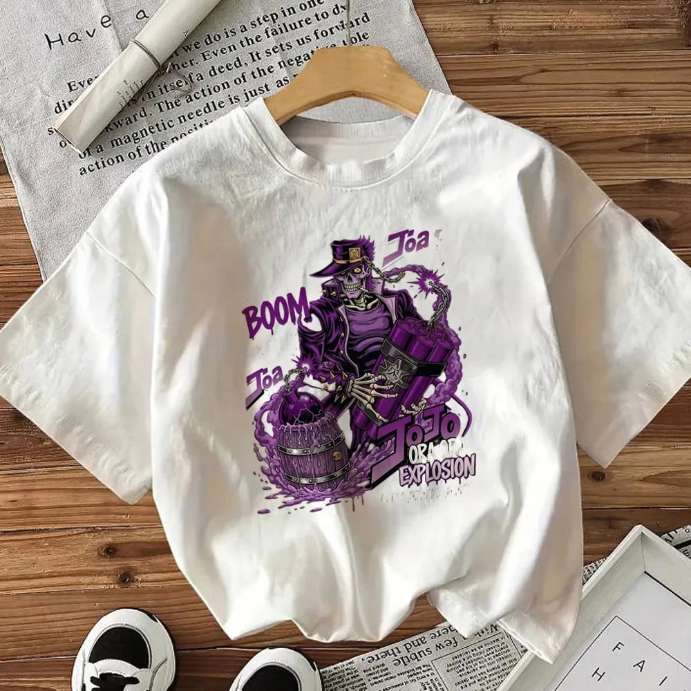 Jojo’s Bizarre Adventure top tees femme clearance sales anime korean fashion 80s meme t shirt gothic summer jojifuku view 4