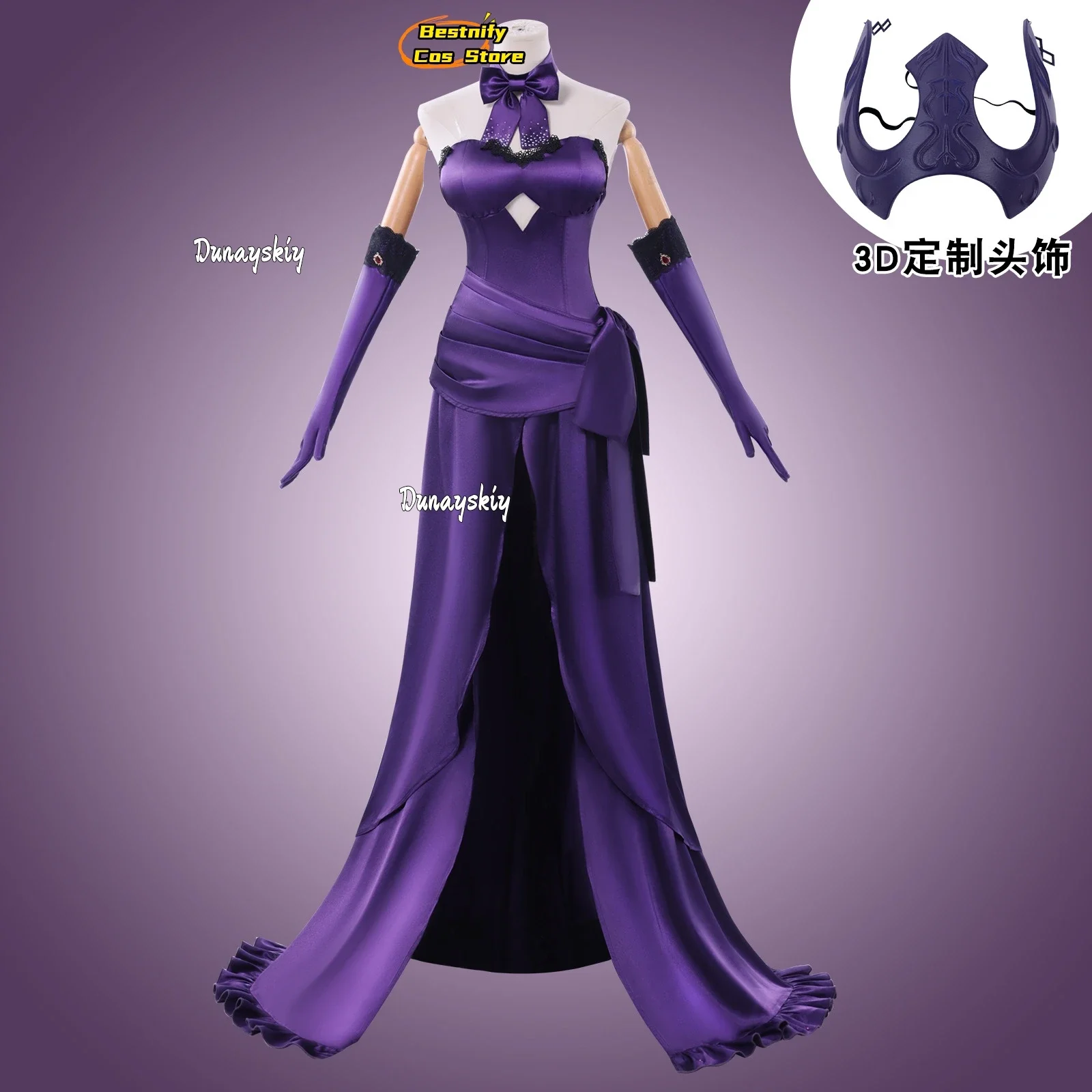 CosplayGame Fatee/Grandd Orderr Jeannee d'Arc (Alterr) disfraz de Cosplay noche Santa vestido de cena púrpura vestido largo mujer papel-pla