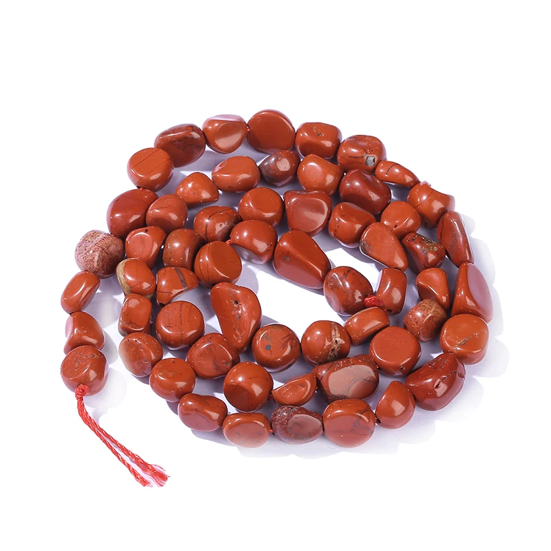 6-8mm Natural Stone Red Jasper Irregular Beads Loose Spacer Nuggest Minerals Bead for Jewelry Making Diy Necklace Bracelet 15\