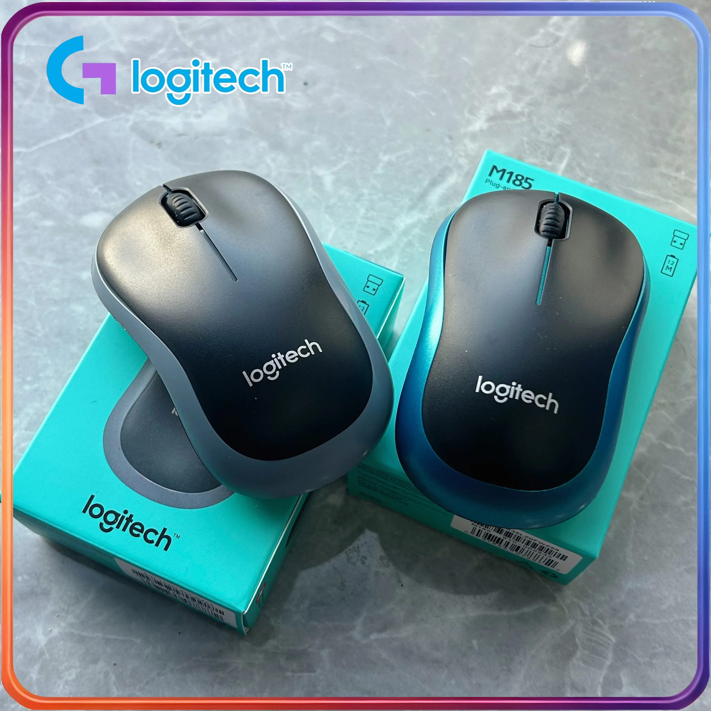 

Беспроводная офисная мышь Logitech M185 бизнес-класса, симметричный дизайн, приемник 2.4G, совместима с ноутбуками и настольными ПК