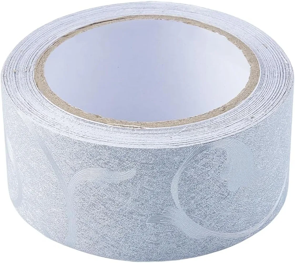 15 м обои грани водостойкие ПВХ декоративные границы самоклеящиеся серебряные лозы ширина 5 см серебряная кайма набор для изготовления наклеек