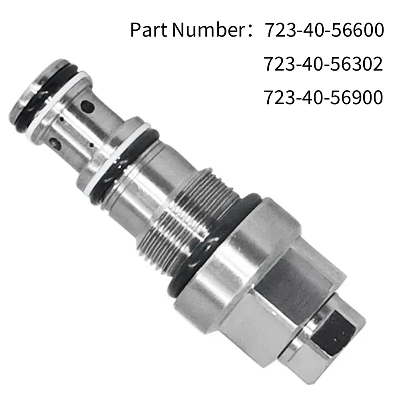 Excavator Relief Valve Metal Excavator Relief Valve For Komatsu PC100-6 PC120-6 PC200-7 PC300-7 723-40-56900 723-40-56302