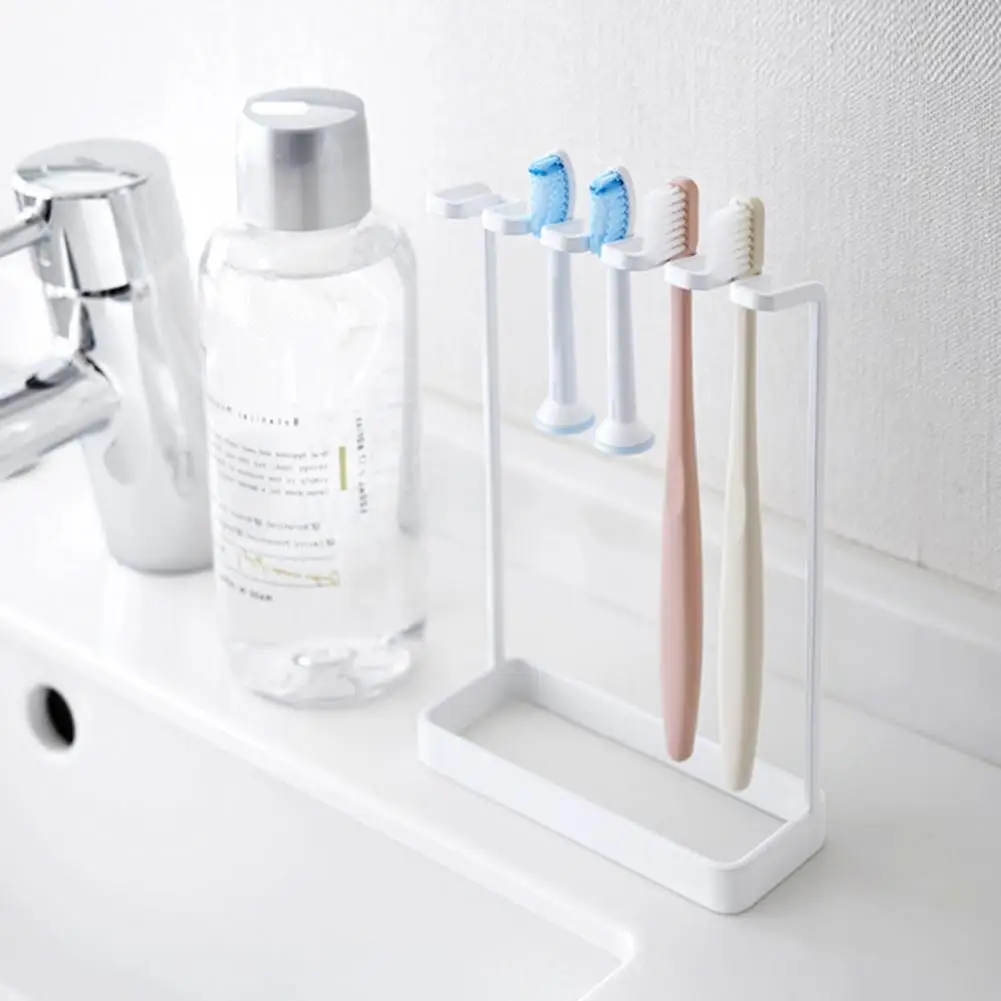 

Metal Toothbrush Stand Toothbrush Holder Versatile Metal Stand for Toothbrushes Toothpaste Razors Organize Bathroom with This