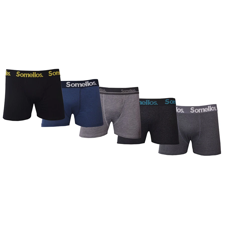 Kit 5 Somellos Boxer Briefs in Cotton Straight Adult