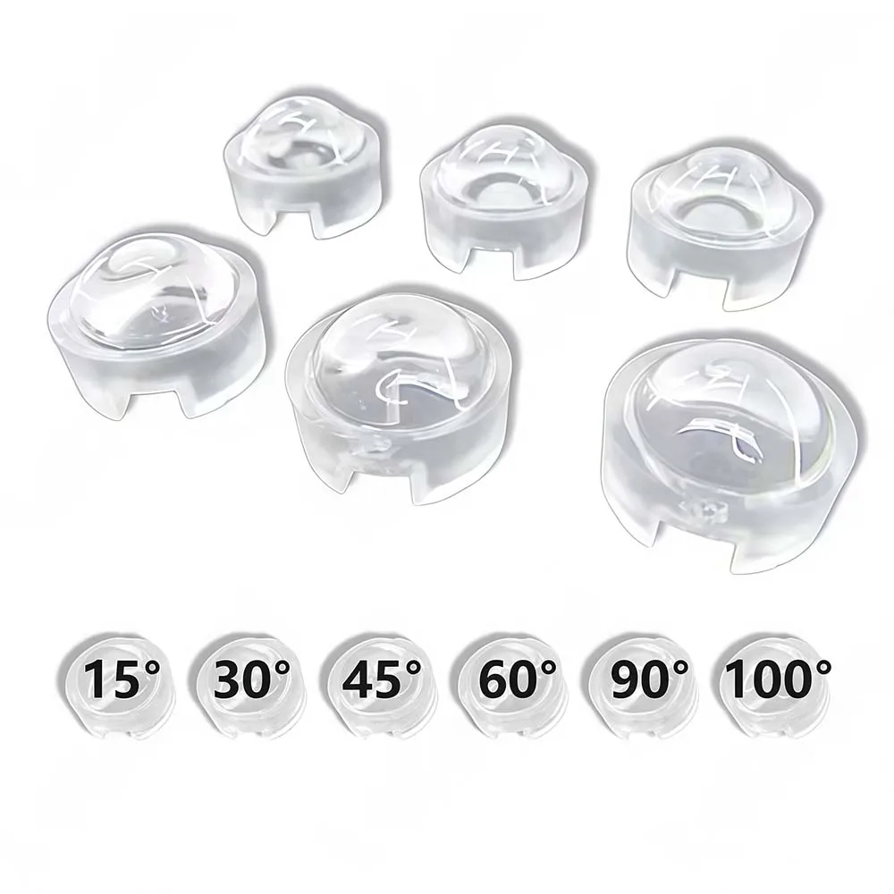 10pcs 1W 3W 5W 13mm IR LED Mini Lens 15 30 45 60 90 100 Degree Needn't Holder High Power LED Diode Convex Reflector Collimator image 2
