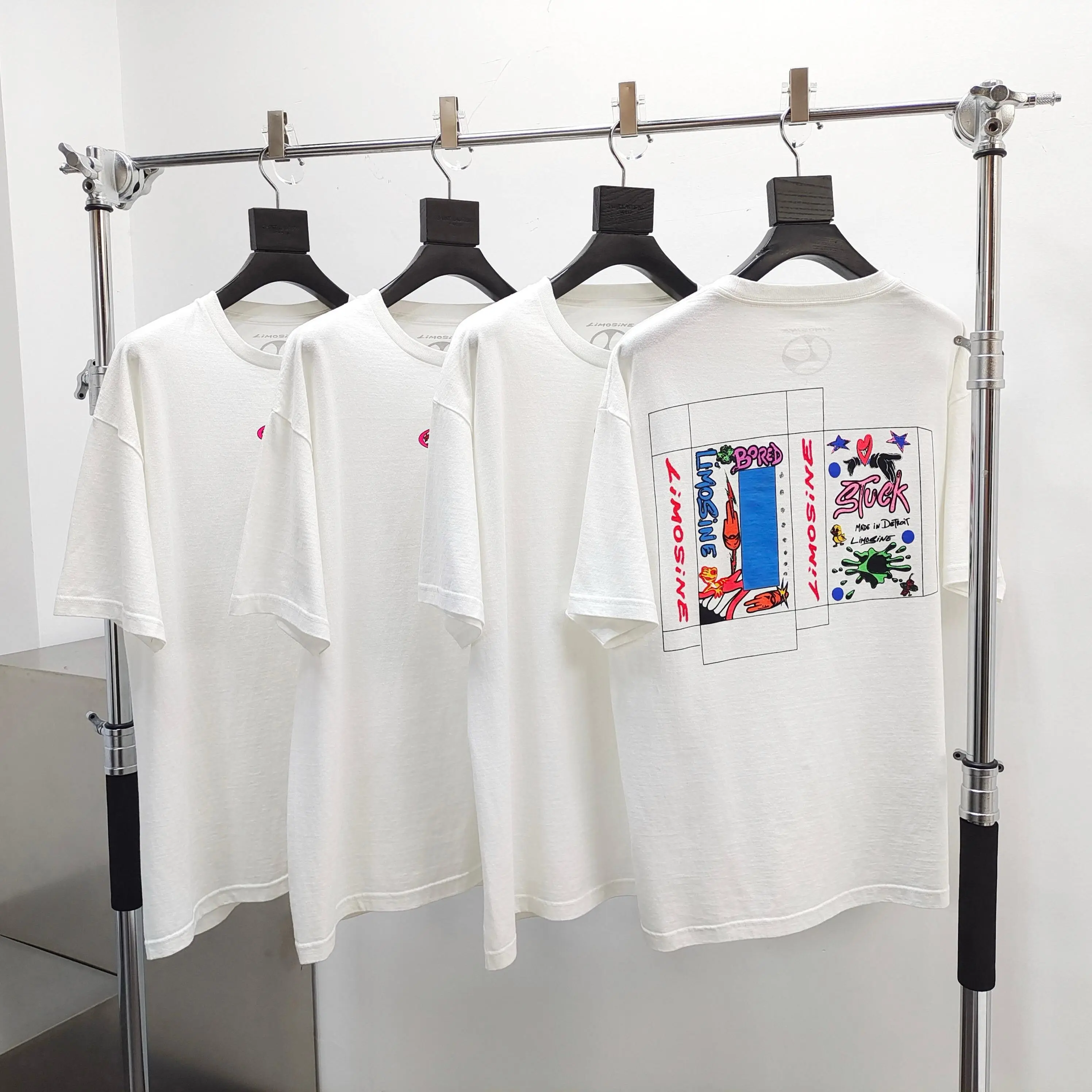 Matty Boy Anti Promo Oval Color Letter White Short Sleeve Tee