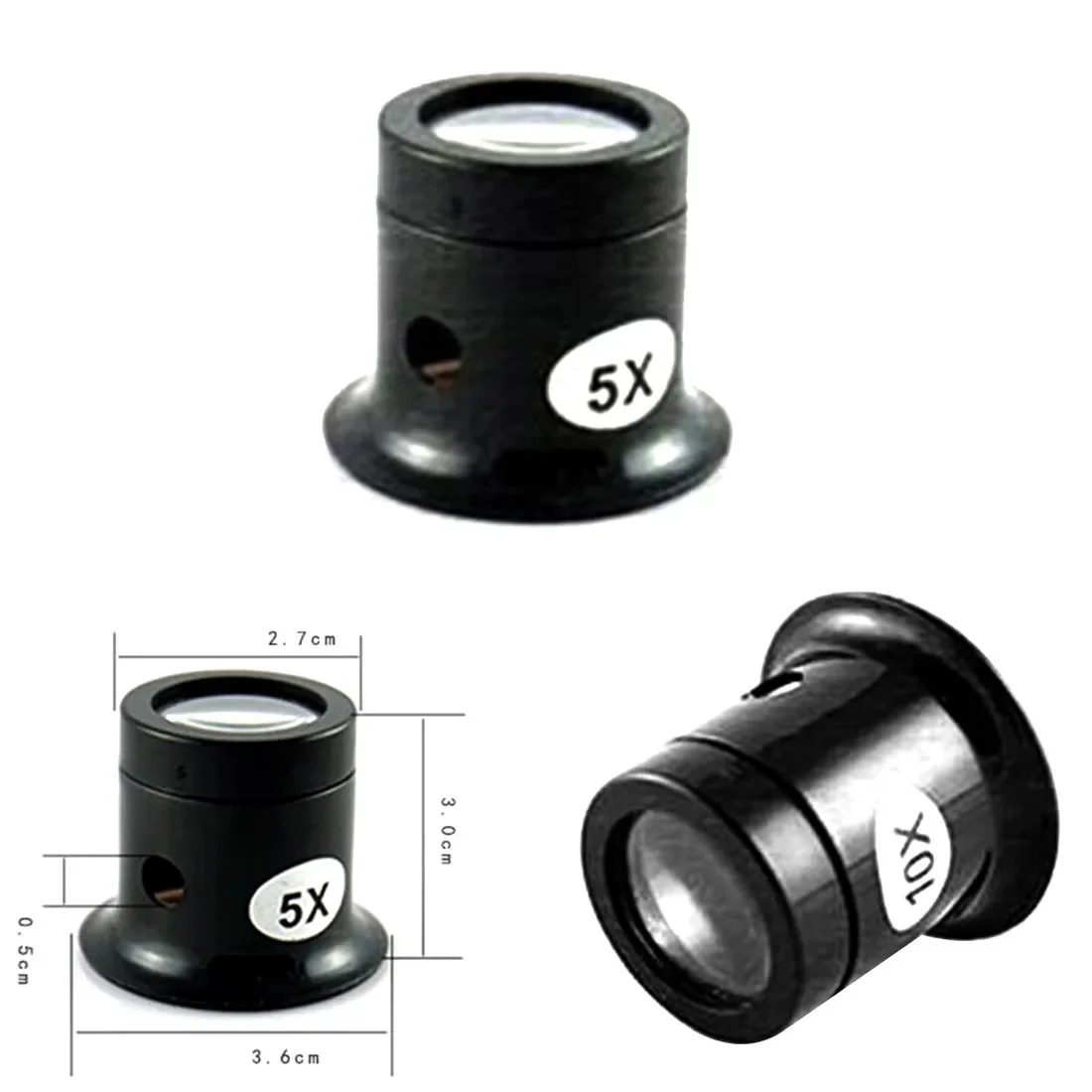 10X/5X Monocular Magnifying Glass Loupe Lens Eye Magnifier Len Repair Kit Tool Watch Magnifier Tool