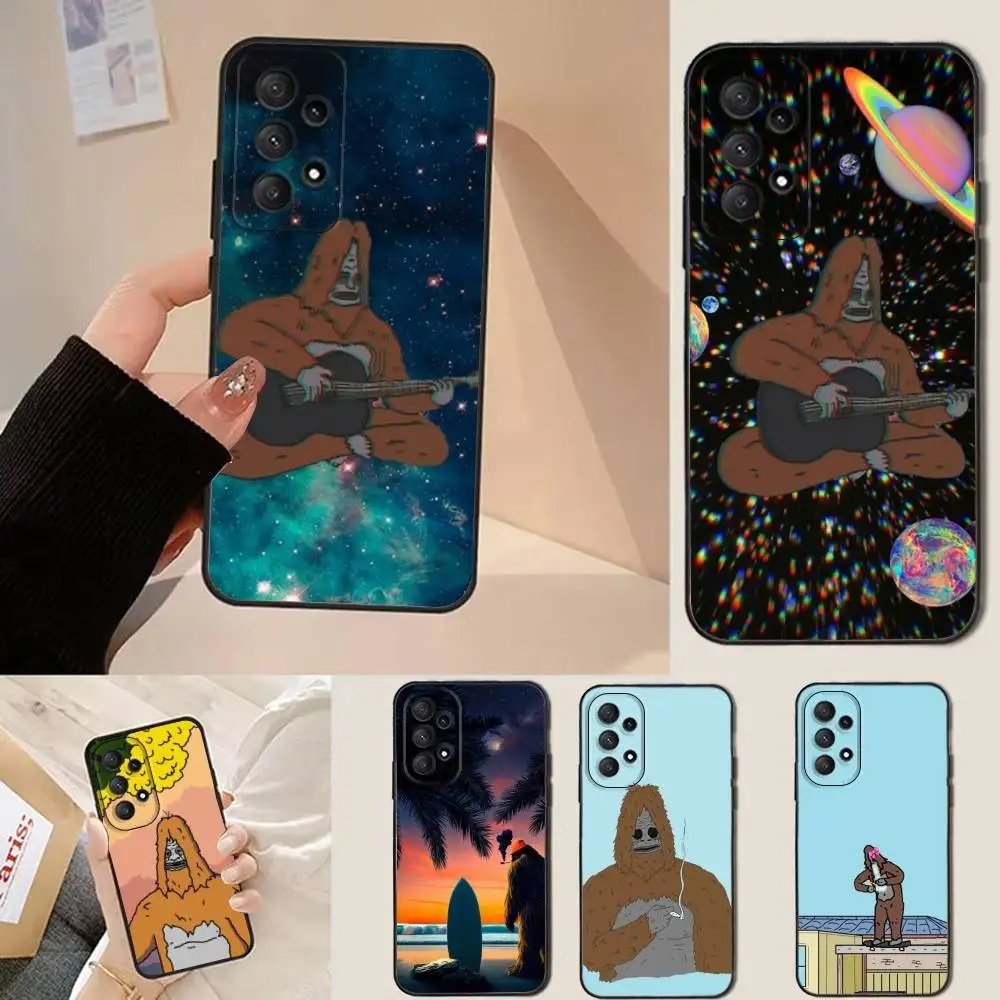 

S-Sassy The Sasquatch Phone Case For Samsung Galaxy A13,A21s,A22,A31,A32,A52,A53,A71,A80,Soft Black Shell