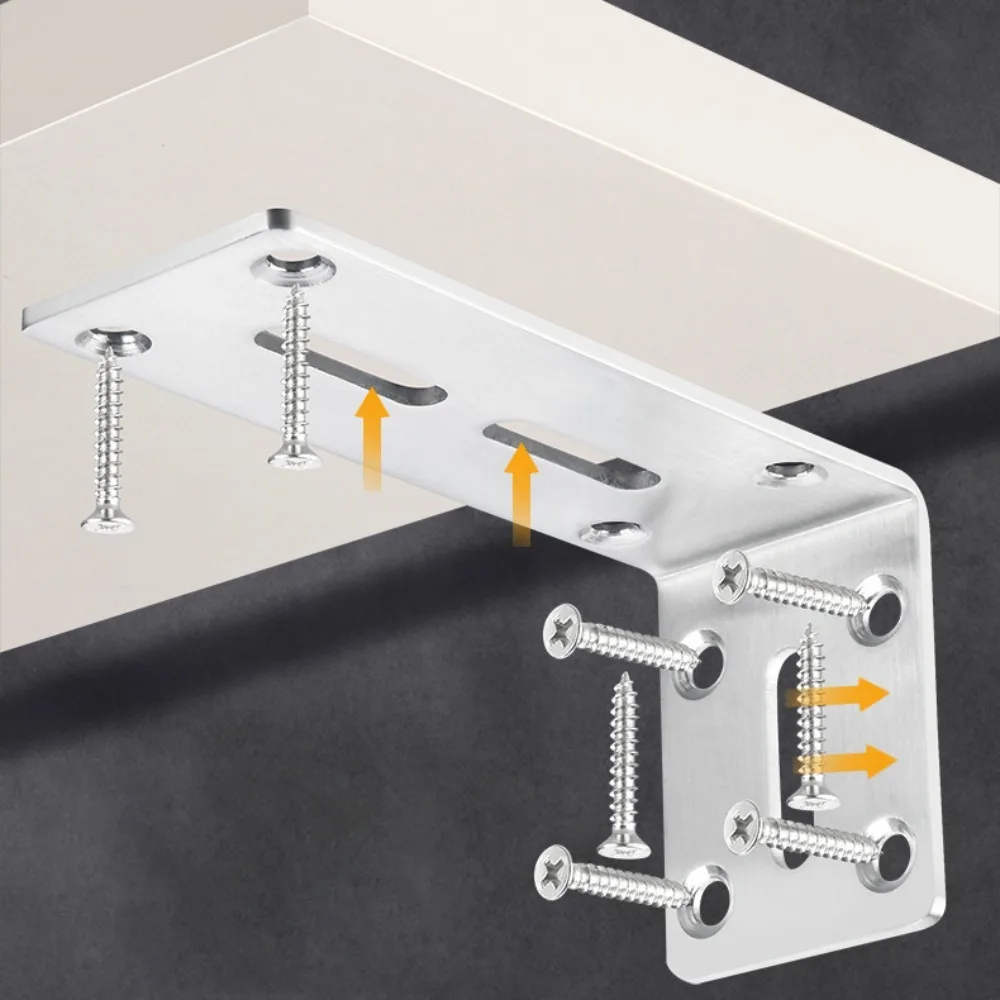 Stainless Steel/Iron Corner Brackets Wall Mounted Durable Fixing Bracket Space Saving Useful Shelf Bracket Hardware
