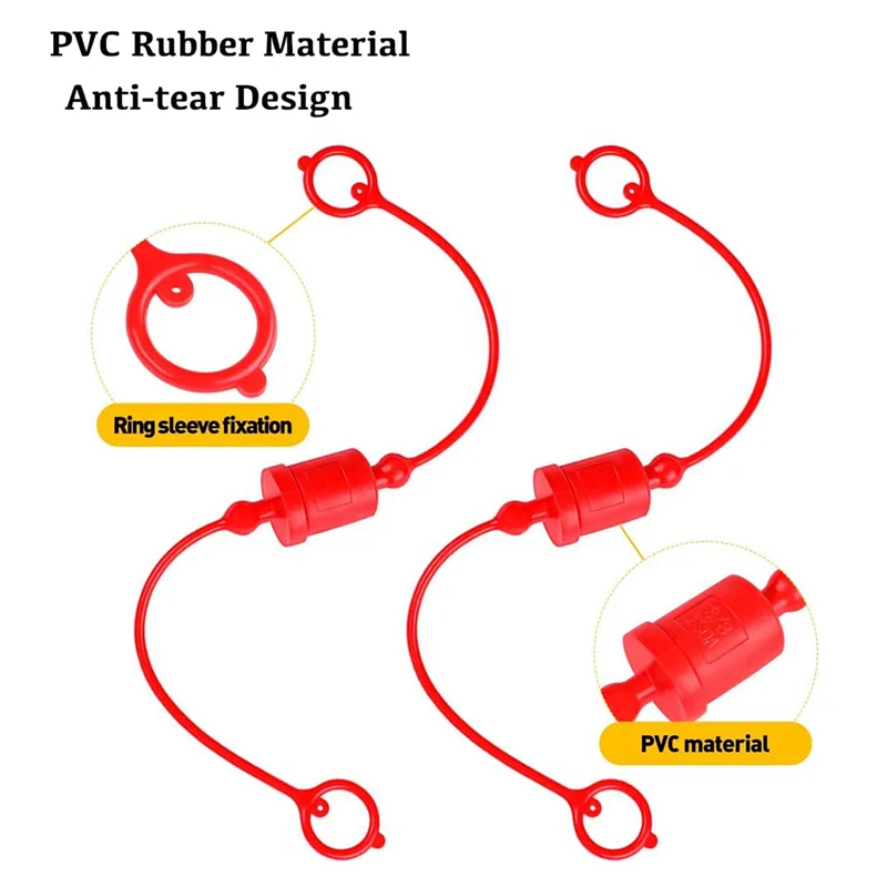 ABXF-Hydraulic Quick Coupler Male Dust Cap And Female Plug Cover, Fits Hydraulic Quick Disconnects Coupler