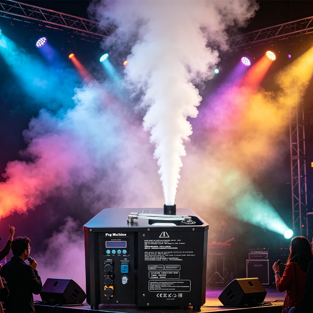

Мощная дымовая машина 3000 Вт для сцены, вертикальный генератор тумана, цветной эффект дыма с дистанционным управлением DMX512 для диджеев, дискотек, мероприятий, свадеб