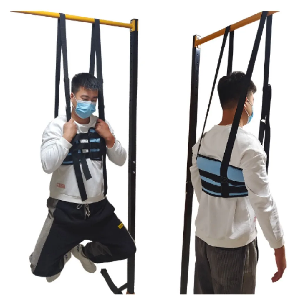 Medical Lumbar Traction Belt Sling Hanging Horizontal Bar Waist Stretcher Disc Spine Rehabilitation Stretch Straps Pains Relief