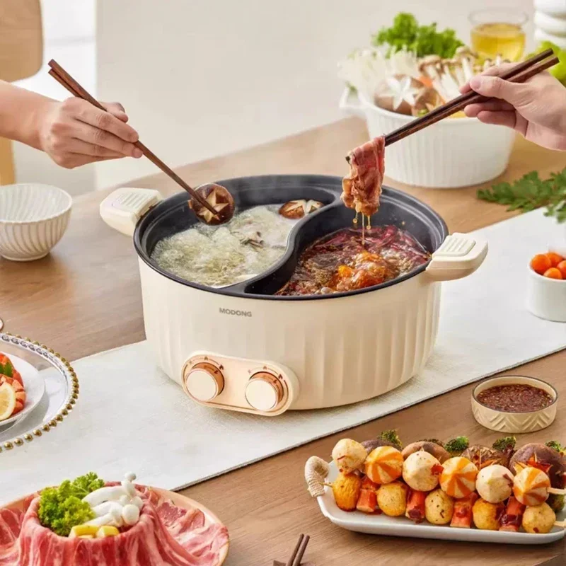 Электрическая кастрюля 8л 2000 Вт, многофункциональная кастрюля с антипригарным покрытием, бытовая электрическая кастрюля-мандаринка, мультиварка 220 В