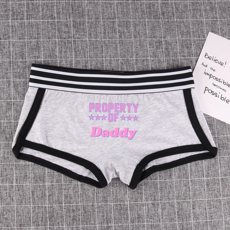 PROPRIEDADE DA Estrela DADDY Sexy BoyShort Calcinha Quente para As Mulheres Cueca De Algodão Bonito Meninas Confortável Curto Senhoras Cueca