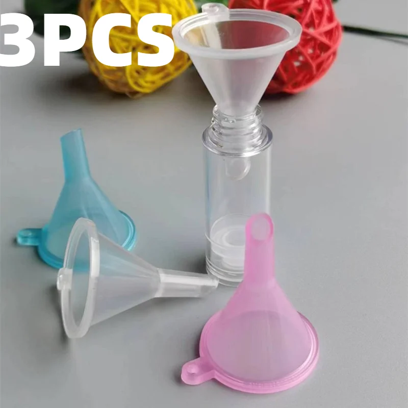 3pcs Mini Funnels,Small Clear Plastic Funnels for Bottle Filling,Perfume,Essential Oils,Arts And Crafts Supplies.Allocation tool