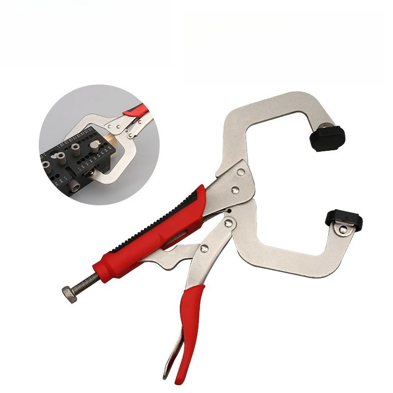 11 Inch C-Clamp, Heavy Duty Grip Clamp, Woodworking Locator for Pocket Hole & Dowel, 3-in-1 Wood Repair Tool