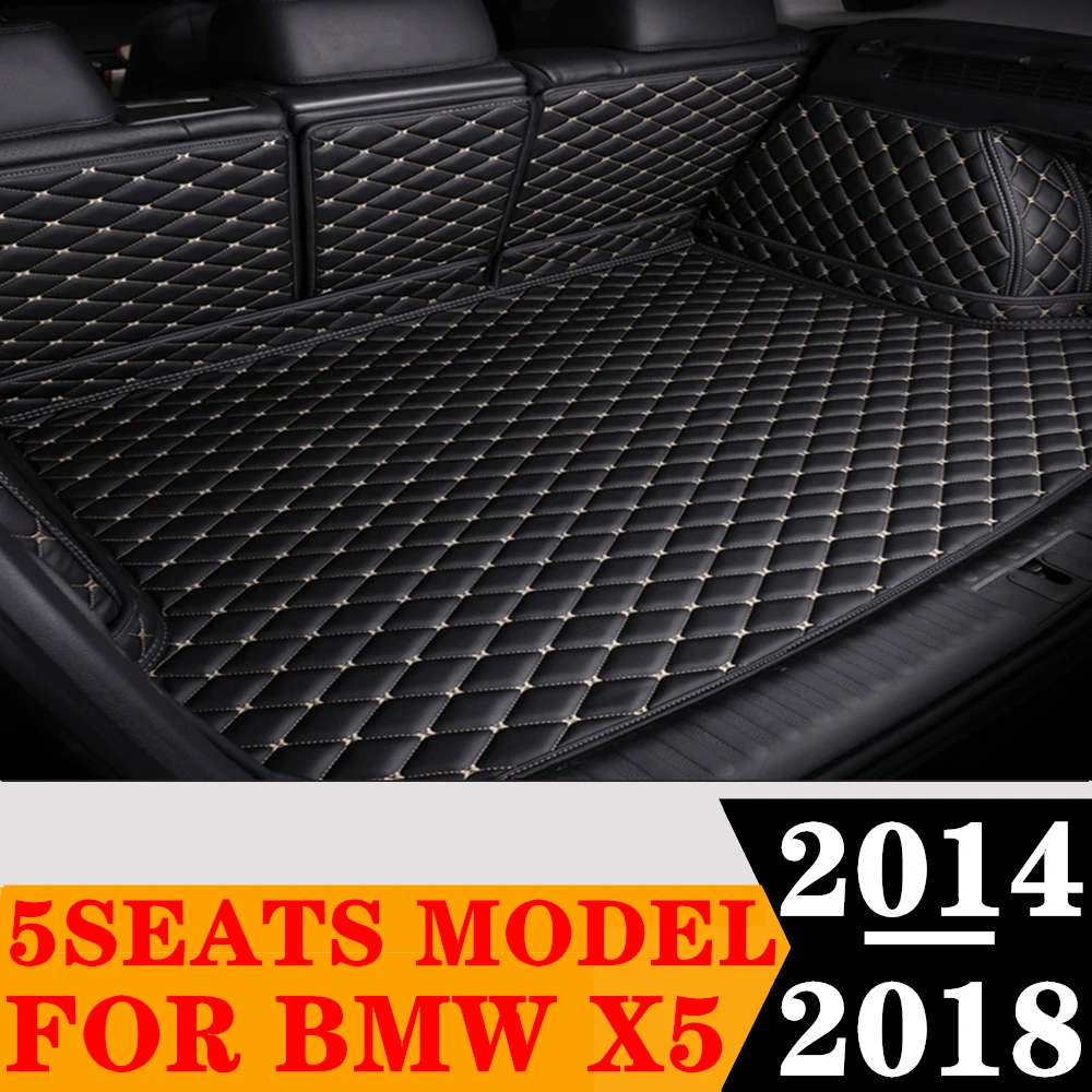 

Custom Full Set Car Trunk Mat For BMW X5 F15 5Seats 2018 2017 2016 2015 2014 Rear Cargo Liner Tail Boot Tray luggage Pad Carpet