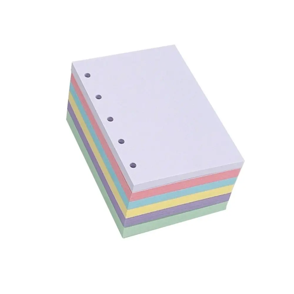 50Sheets A8 M5 Loose Leaf Refill Paper 5-Ring Inside Paper Refill Spiral Binder Inner Pages Notebook Separator Paper