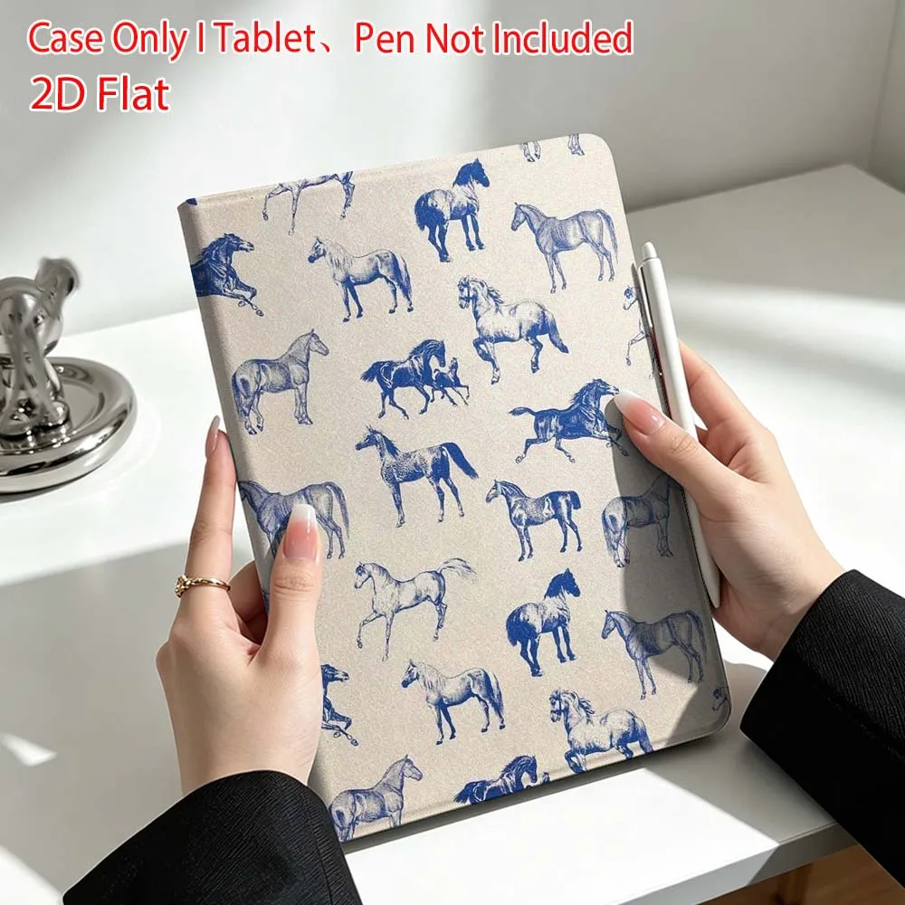 Popular horse pattern Soft For Lenovo Xiaoxin Pad Pro Tab P12 P11 11 13 11.2 inch K11 Plus Pen Tray Tablet Case
