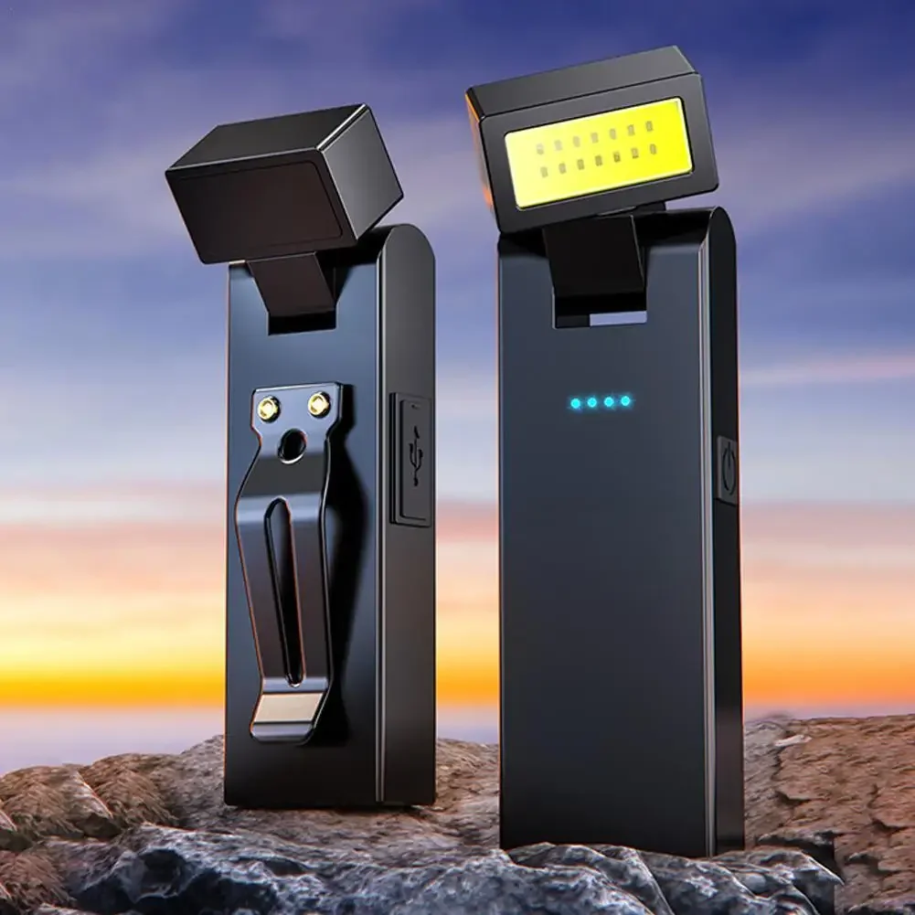 

COB LED Work Light Torch With Swivel Function Camping Emergency Lamp USB Rechargeable Small Workshop Lamp 3 Gears For Night Work