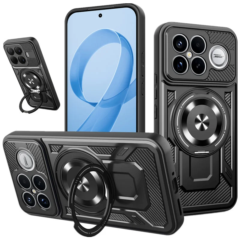 Heavy Duty Armor Case For Xiaomi Poco F8 Ultra F8 Pro Protective Cover Ring Stand Holder Fundas Coque Capa