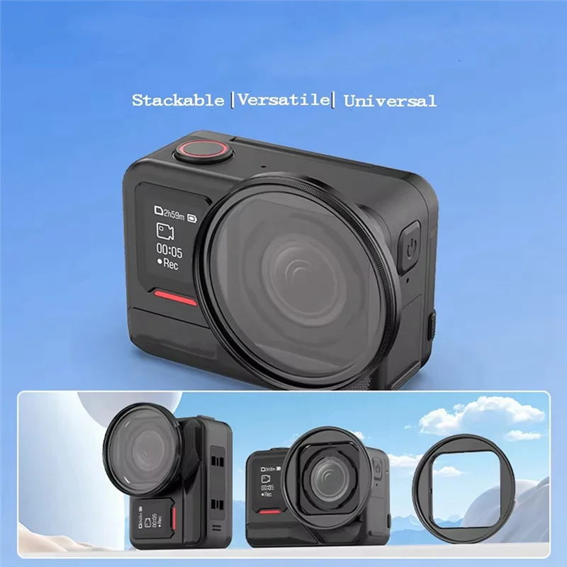 -ABDH Insta360 Ace Pro 2 フィルターホルダーアルミ保護フレーム Compatible Withace Pro2 49 ミリメートルフィルターアクセサリー