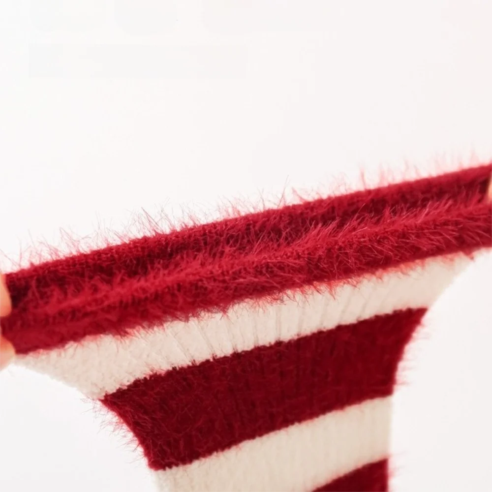 Soft New Year Infant Socks Cotton Warm Red Socks Boneless Construction Middle Tube Thickened Velvet Toddler Socks Christmas
