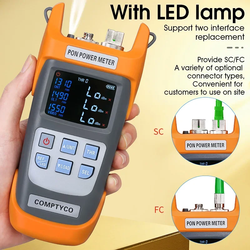 

Fiber Power Meter Handheld Optical PON FTTX/ONT/OLT 1310/1490/1550nm