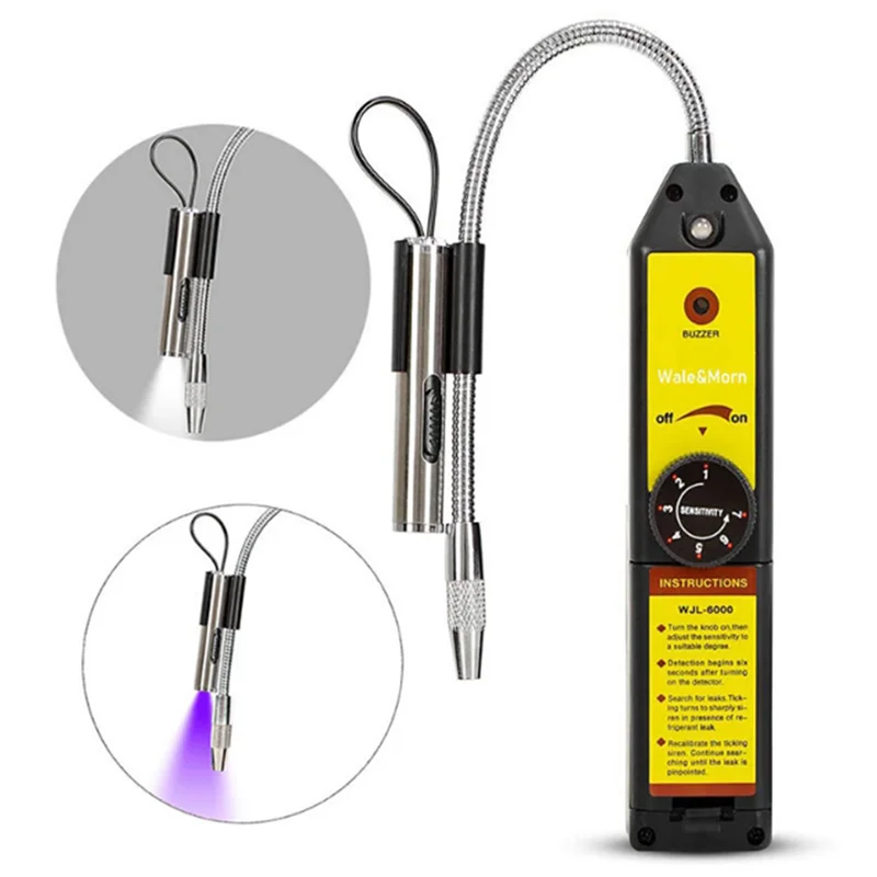 FAAJ-WJL-6000-L Freon Leak Detector Halogen Leak Detector Refrigerant Gas HVAC R22 R410A R1234YF Detector With UV Light Durable