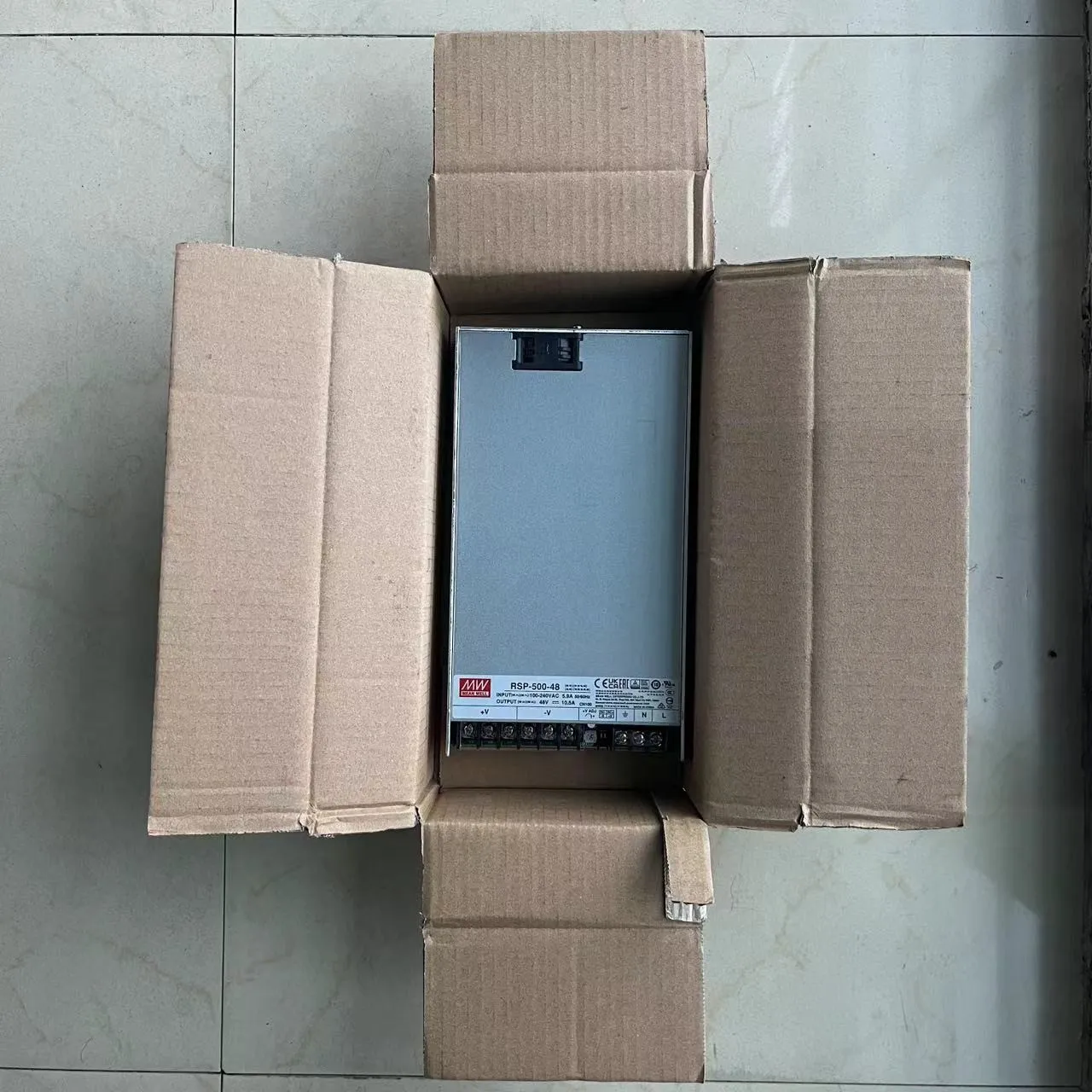 

Mingwei 48V power supply 500W RSP-500-48 10.5A DC switch regulated PFC constant current limiting Taiwan