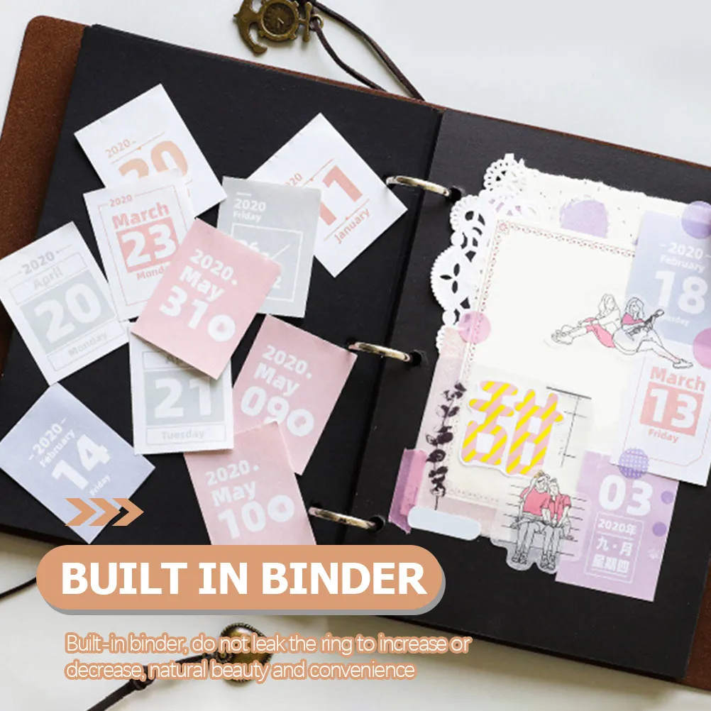 Blank Scrapbook Album Retro Vintage Style PU Photo Container for 8x10 Photos DIY Family Wedding Anniversary Memory Book