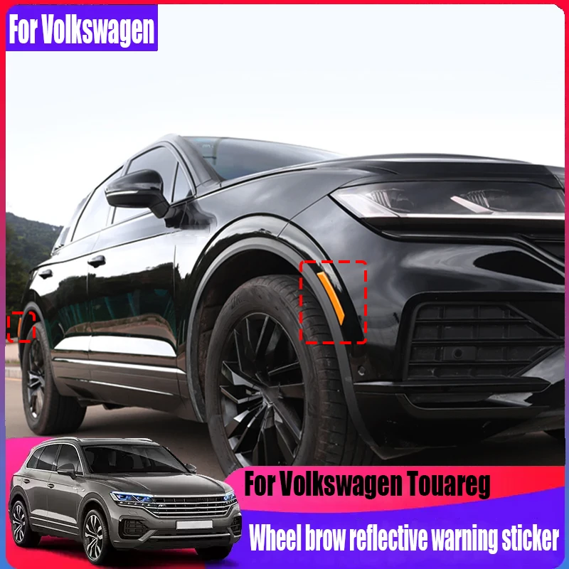 For Volkswagen Touareg MK3 2019-2024 wheel arch reflective warning sticker for car exterior decoration products