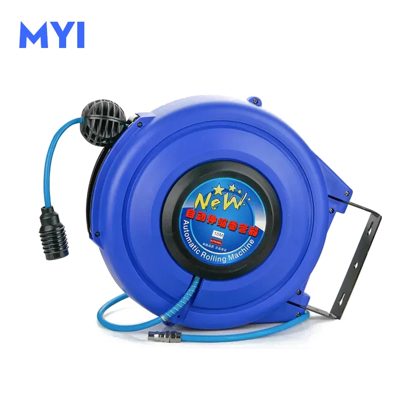 Pneumatic Compressor Automatic Compressed Air Hose Reel Retractable Telescopic Wall Mount PU 8*5 10*6.5 12*8 10M 15M 20M 25M