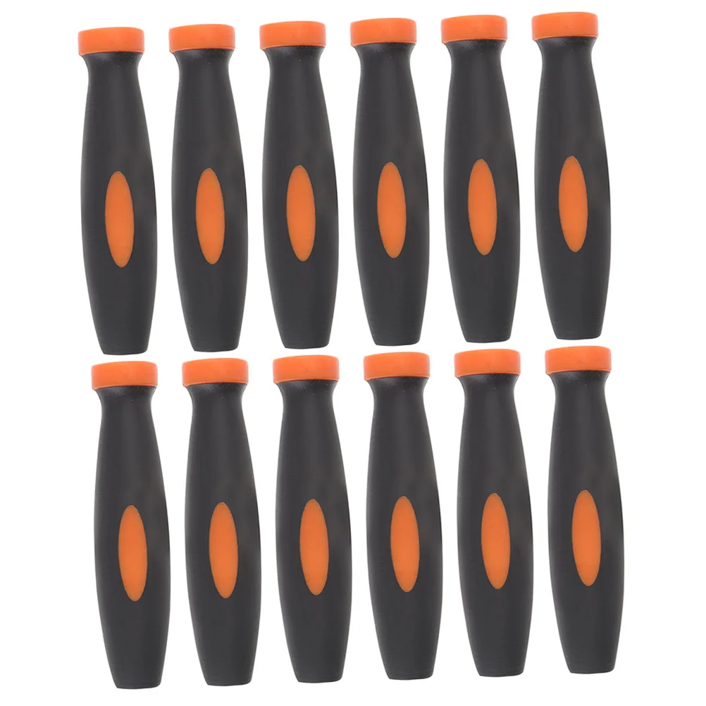 

12 Pcs Two-tone Handle File Woodworking Tools Electric Chainsaw Files Rubber Grip Replacement Ergonomic Metal