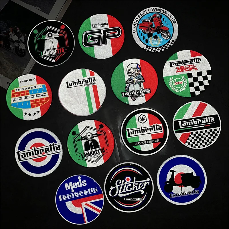 Motorcycle Stickers 3D Reflective Italian Badge Thailand Emblem Decals For Vespa Lambretta G350 X300 V200 Motorcycle Accessories