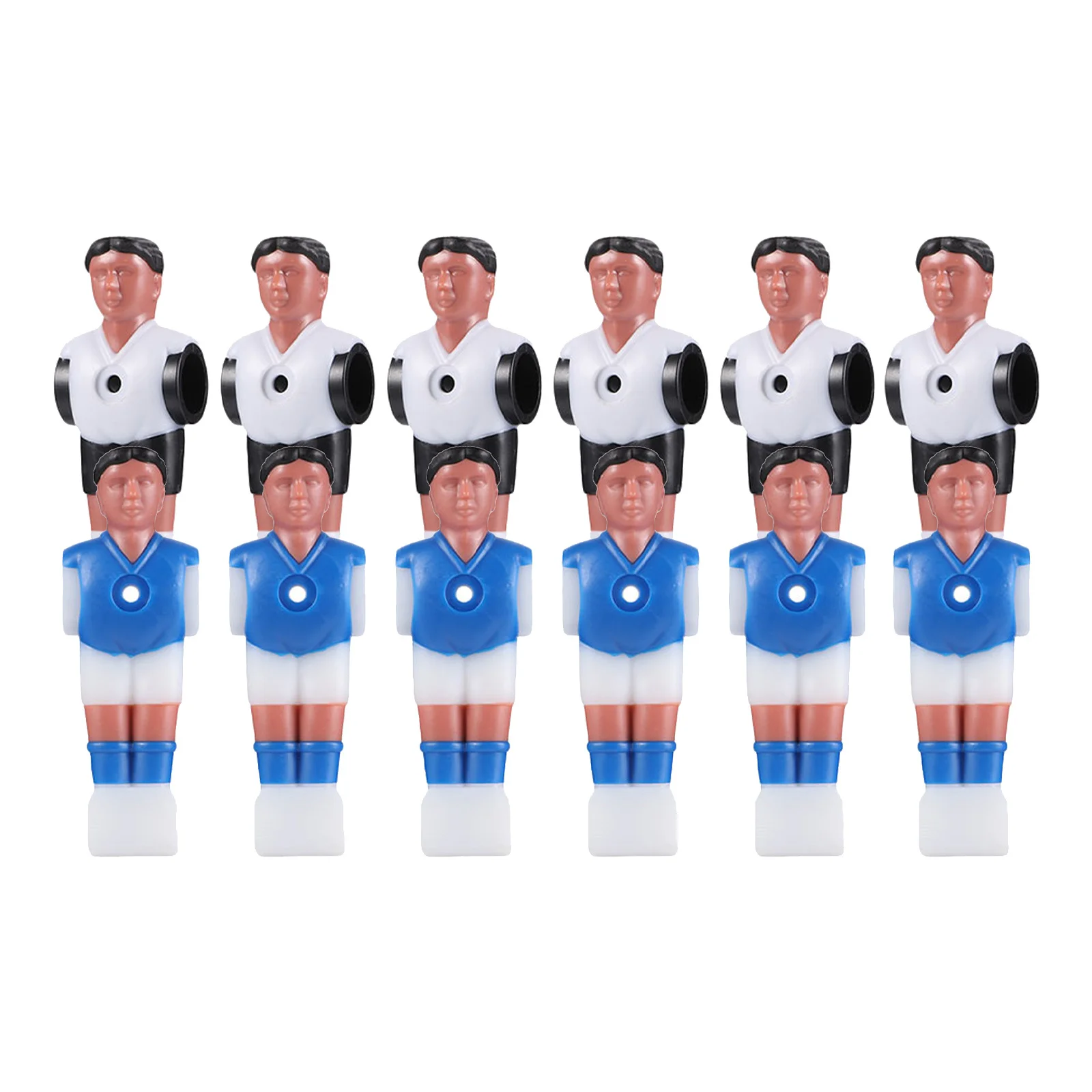 

12pcs Football Table Player Replacement Mini Soccer Athletes Durable Simulation Foosball Accessory For Standard Rods Team Sports