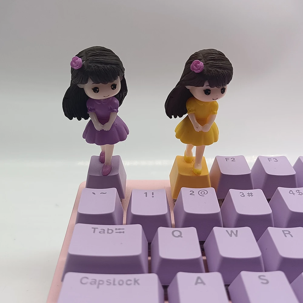 DIY Key Cap Customized Couple boy Girl Pbt Keycaps OEM Pink ESC Keys for Cherry MX Mechanical Gaming Keyboard Caps Accessories