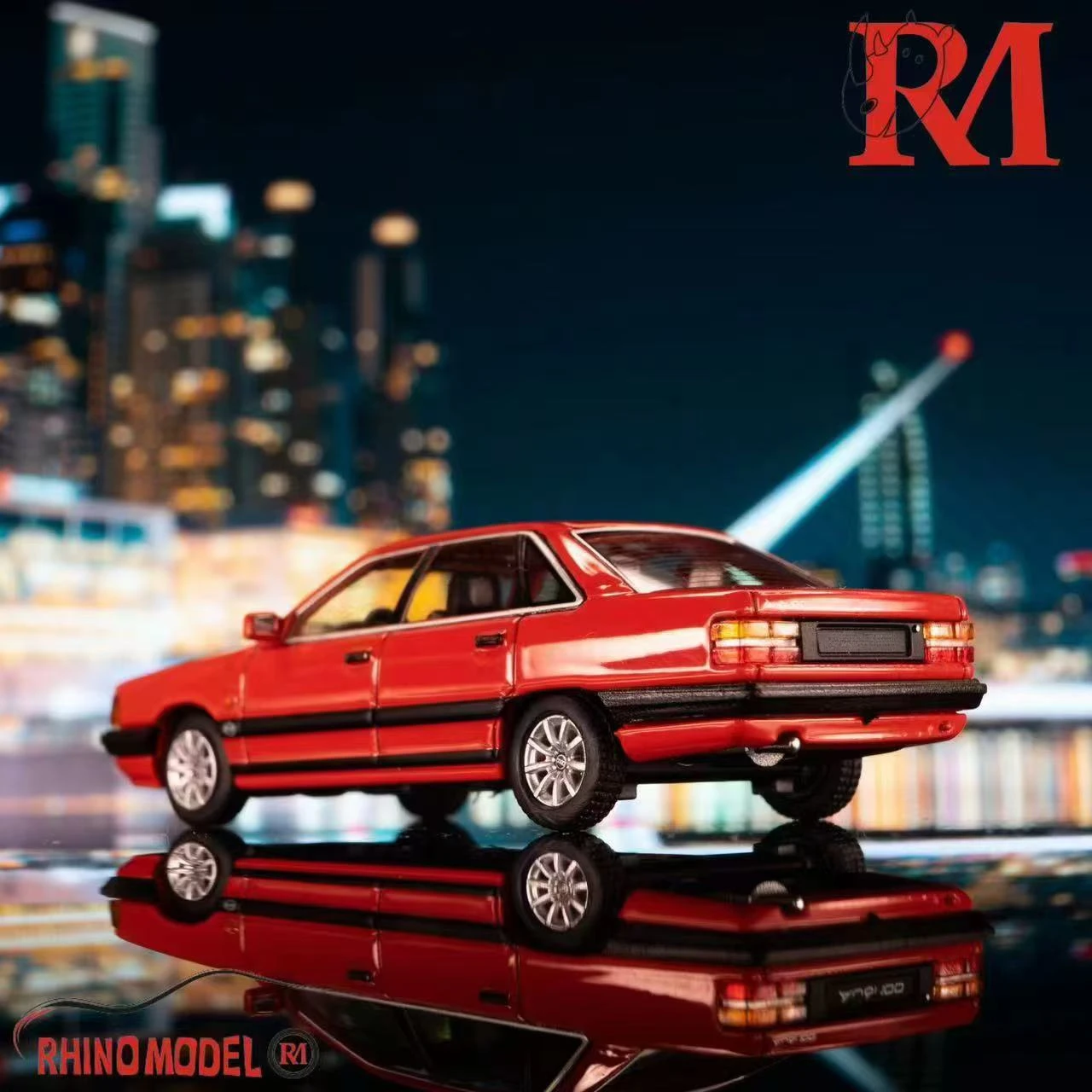 **Preorder**Rhino Model 1:64 100 C3 1989 Gold /Red Diecast Model Car