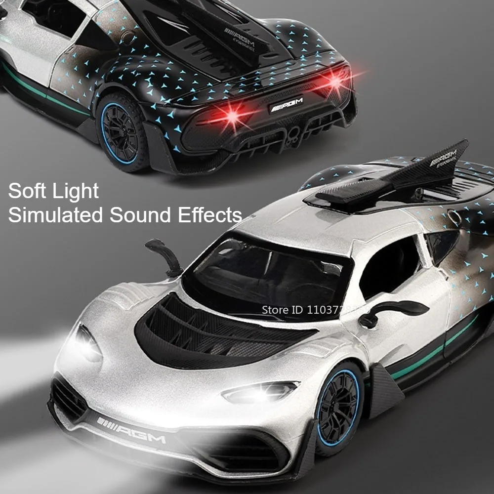 รถของเล่นโมเดลรถแข่ง F1 ขนาด 1:32 ผลิตจากโลหะผสม ประตูเปิดได้ ดึงหลังวิ่งได้ มีเสียงและไฟ ล้อแม็กซ์สวยงาม รถสปอร์ต