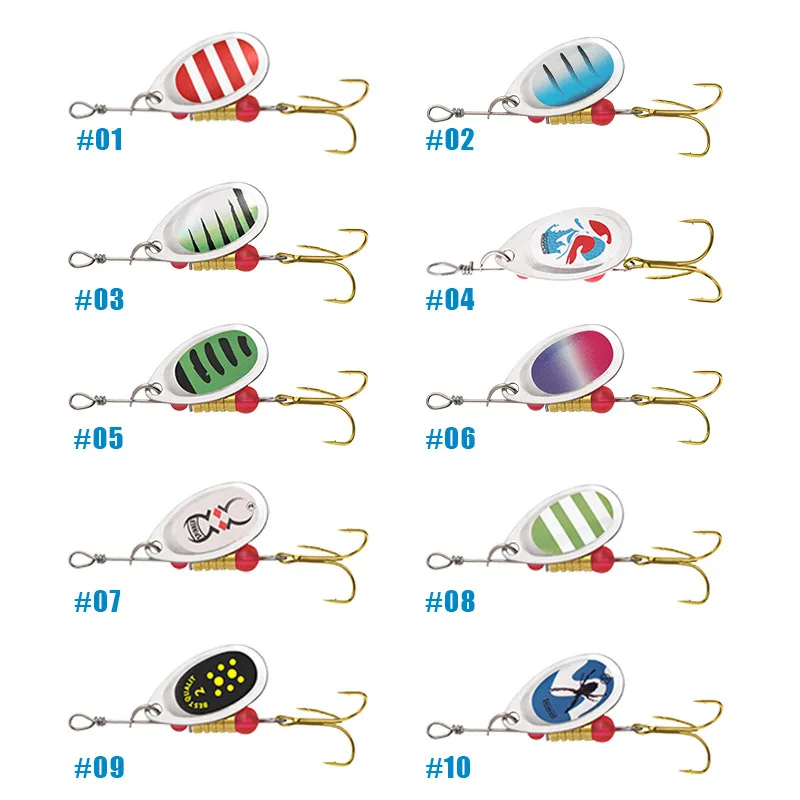 10 Pieces/box, Three Hooks, Micro Objects, Lure, Lure, Metal Fishing Gear Accessories, Rotating Sequins, 2 Boxes