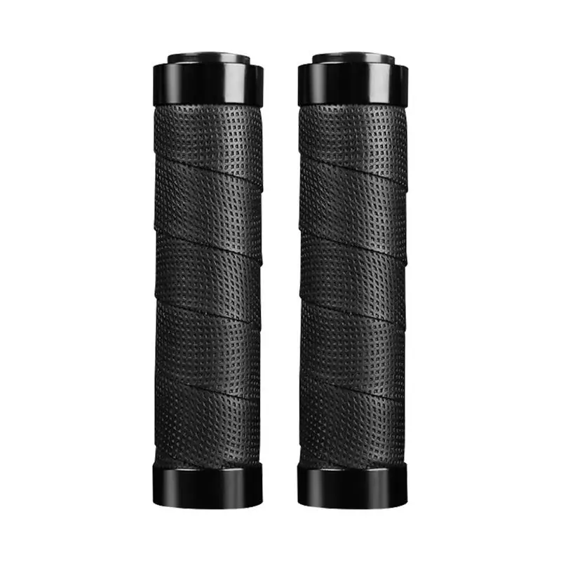 

Locking Mountain Cycle Grips Cycling Handlebar Grips 1 Pair Breathable Non-Slip PU Grip Double-Sided LockingWear-resistant Grip