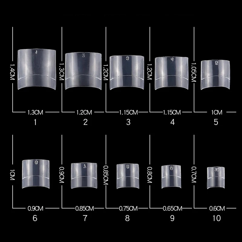 500Pcs Natural Artificial Nail Tips Tool For Nails Salon Supply Toe Nails Clear Acrylic Manicure False Nail Tips For Toes